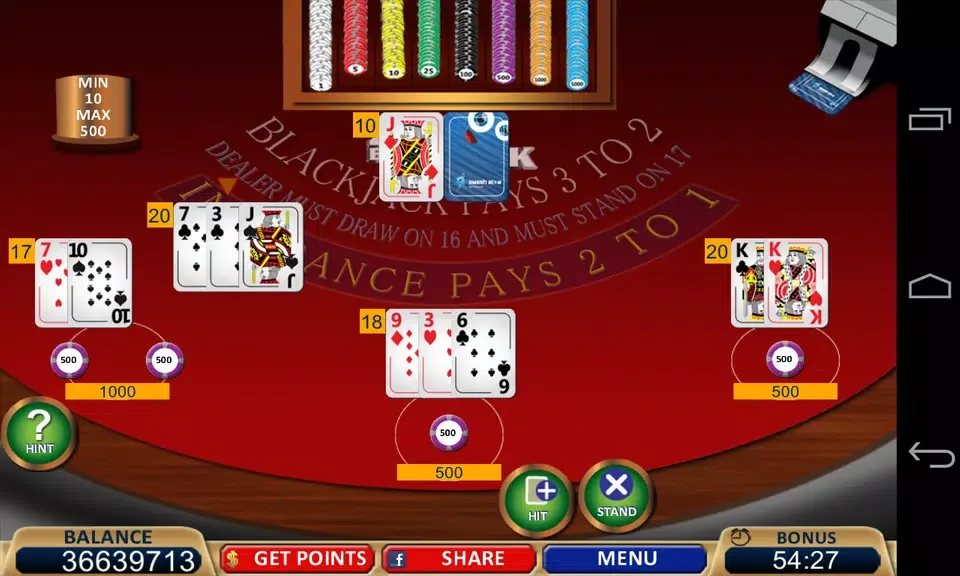 Blackjack 21+ Casino Card Game 3