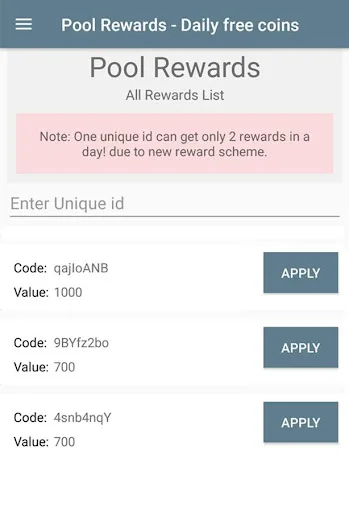 Pool Rewards - Daily Free Coins 2