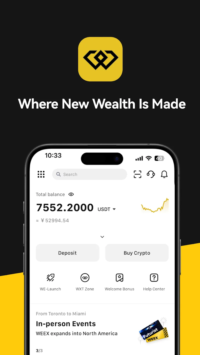 Weex: Trade Bitcoin & Futures 1