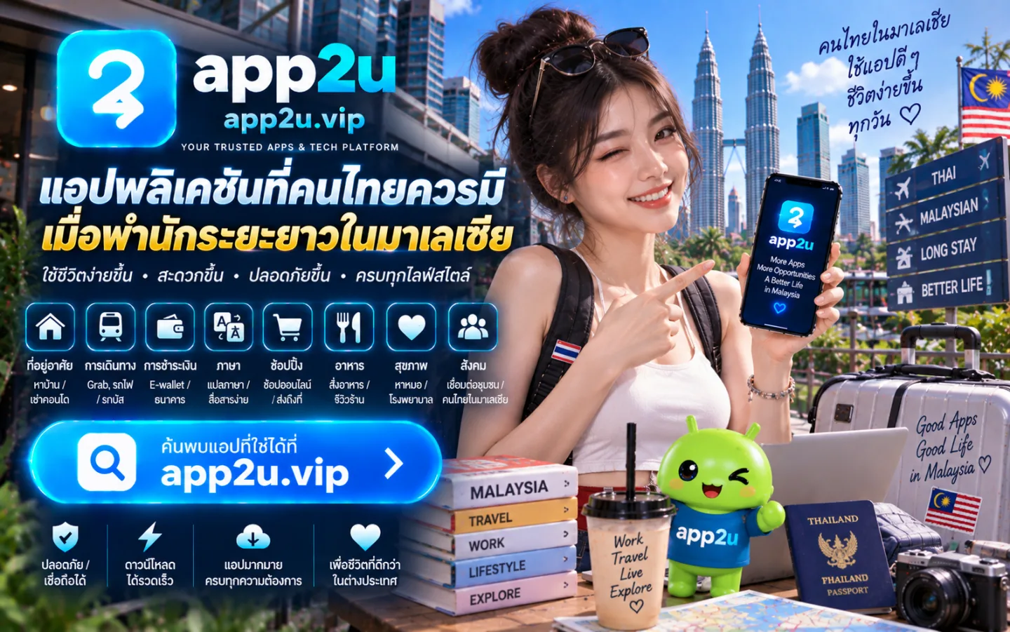 แอปที่สาวไทยควรมี เมื่อต้องมาอยู่มาเลเซียระยะยาว