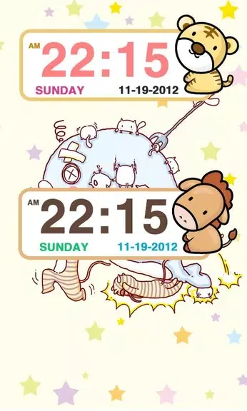 Zodiac sign Clock Widget 4