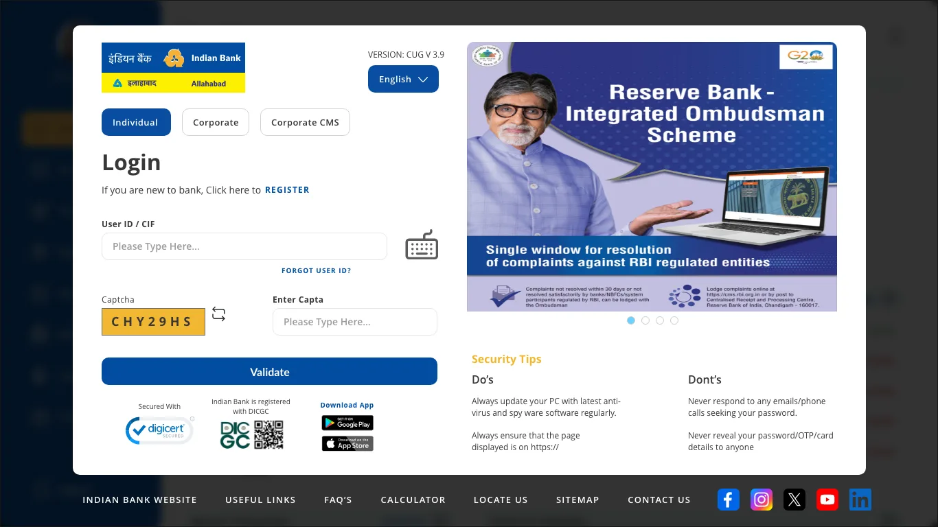 IndOASIS - Indian Bank Mobile 2