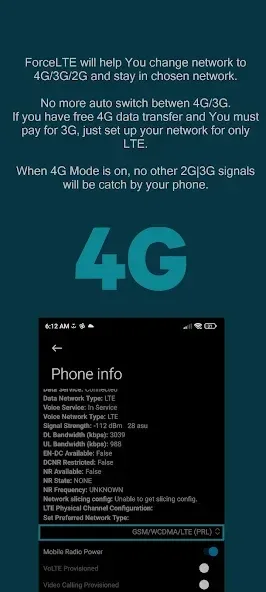 Force LTE Only 4
