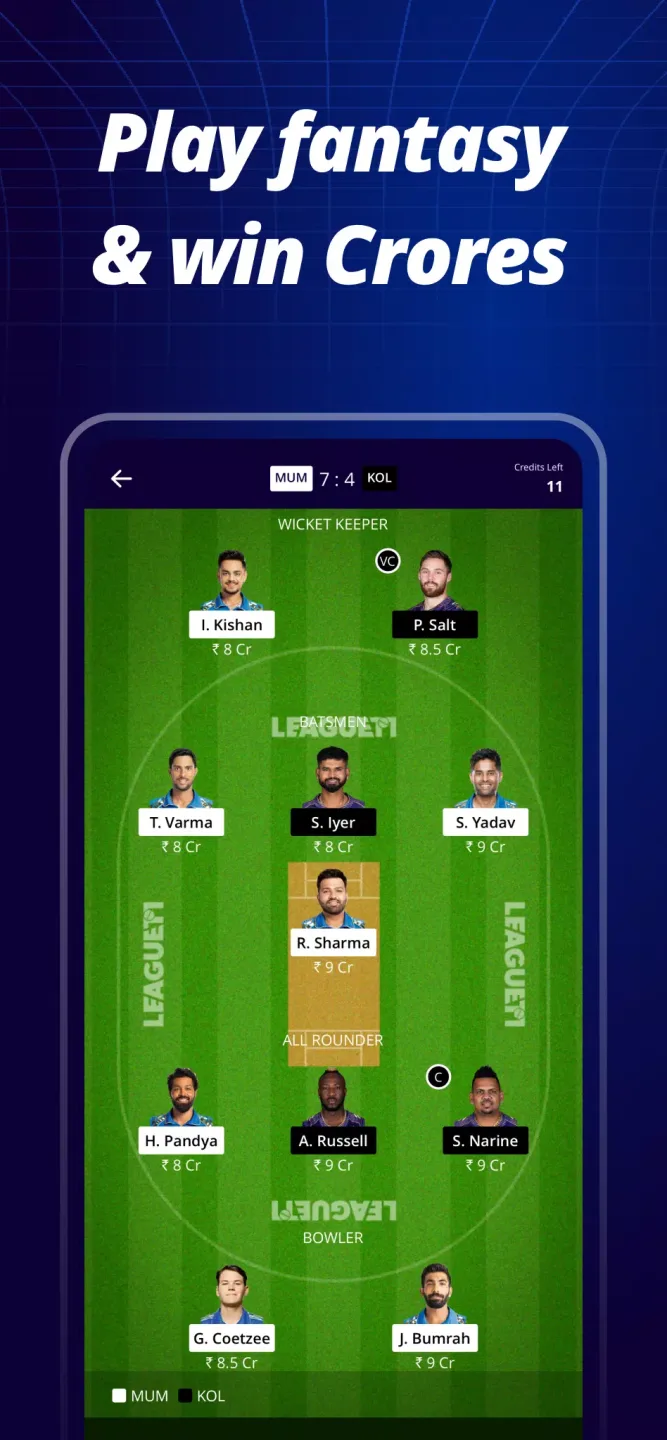League11 - Sports Fantasy App 5