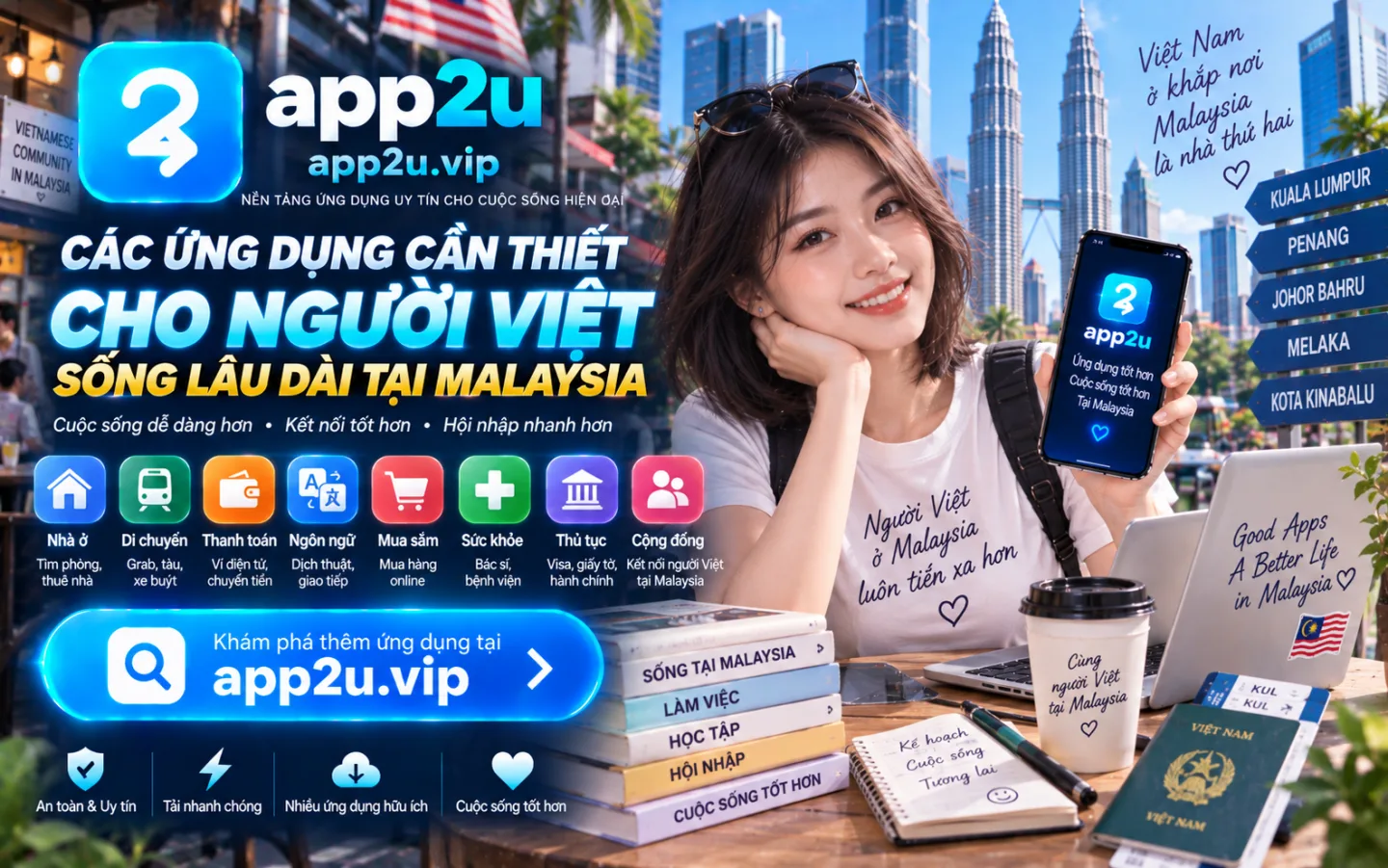 Các ứng dụng cần thiết cho người Việt sống lâu dài tại Malaysia