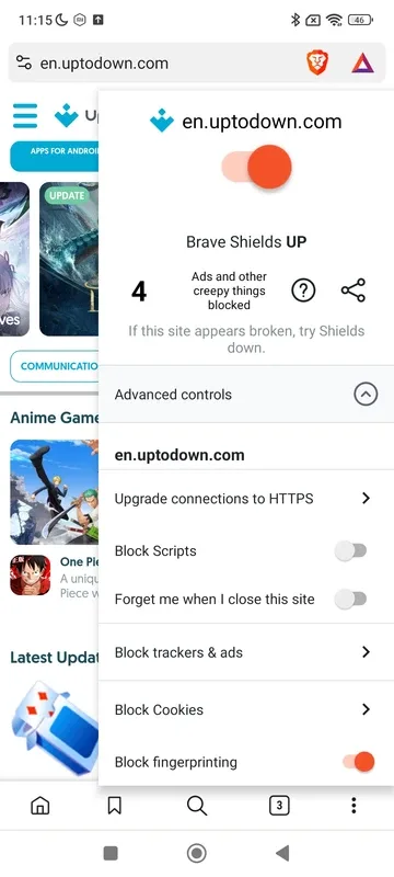 Brave Private Web Browser, VPN 4