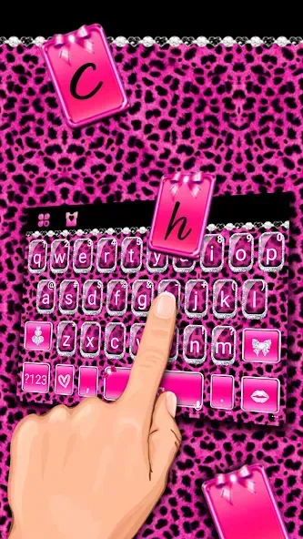 Pink Leopard Keyboard 1